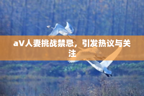 aV人妻挑战禁忌，引发热议与关注