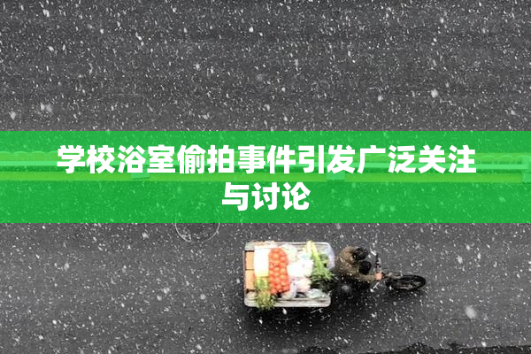 学校浴室偷拍事件引发广泛关注与讨论