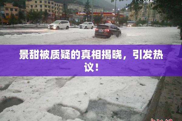 景甜被质疑的真相揭晓，引发热议！