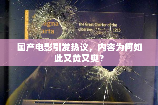 国产电影引发热议，内容为何如此又黄又爽？