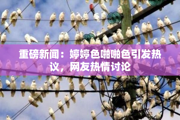重磅新闻：婷婷色啪啪色引发热议，网友热情讨论
