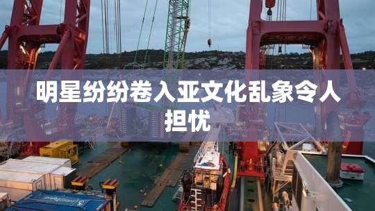 明星纷纷卷入亚文化乱象令人担忧