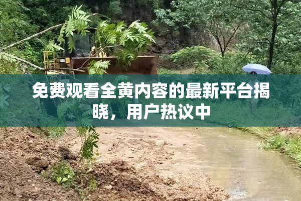 免费观看全黄内容的最新平台揭晓，用户热议中