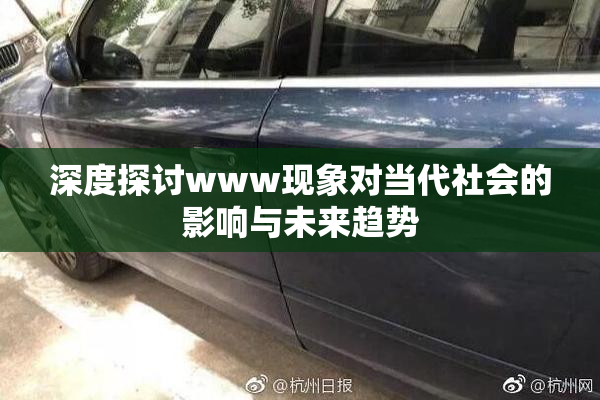 深度探讨www现象对当代社会的影响与未来趋势