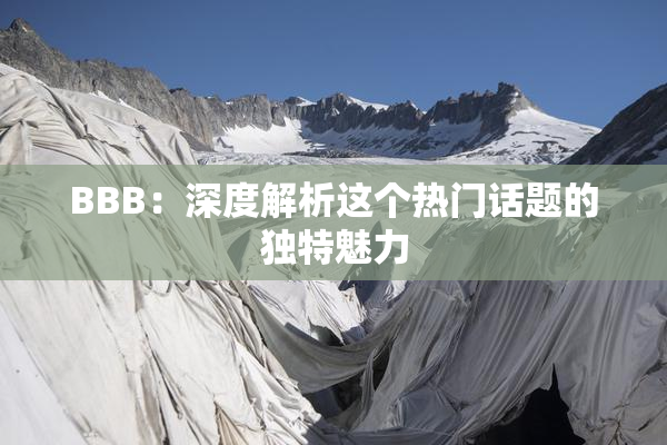 BBB：深度解析这个热门话题的独特魅力