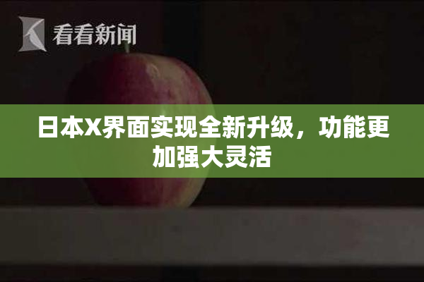 日本X界面实现全新升级，功能更加强大灵活