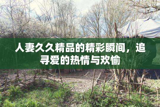 人妻久久精品的精彩瞬间，追寻爱的热情与欢愉
