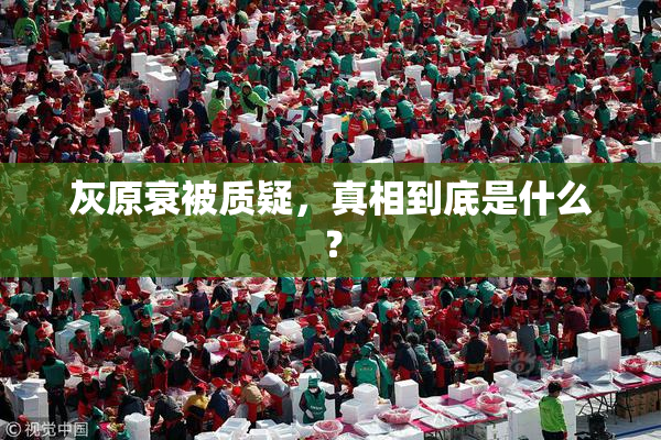 灰原衰被质疑，真相到底是什么？