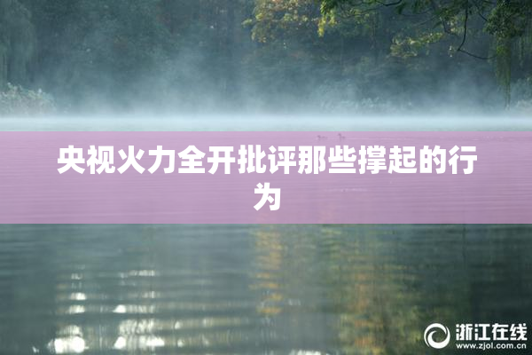 央视火力全开批评那些撑起的行为