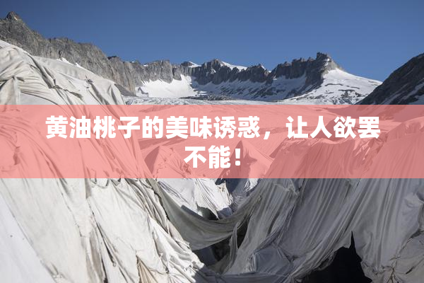 黄油桃子的美味诱惑，让人欲罢不能！