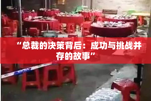 “总裁的决策背后：成功与挑战并存的故事”