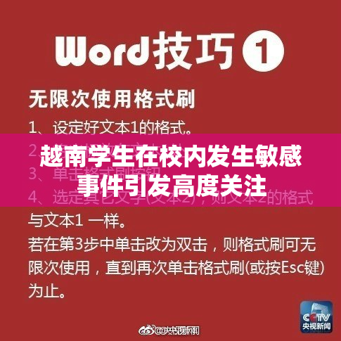越南学生在校内发生敏感事件引发高度关注