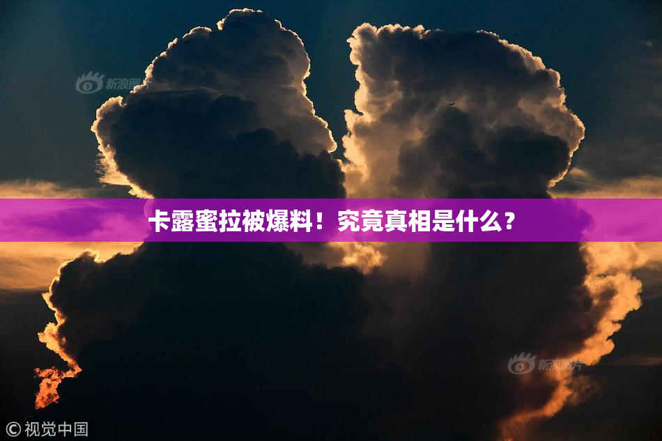 卡露蜜拉被爆料！究竟真相是什么？