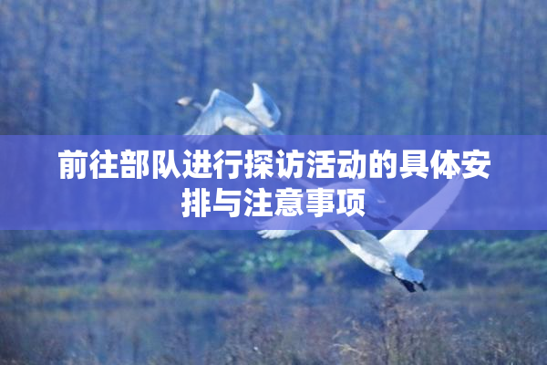 前往部队进行探访活动的具体安排与注意事项