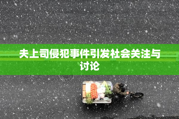 夫上司侵犯事件引发社会关注与讨论