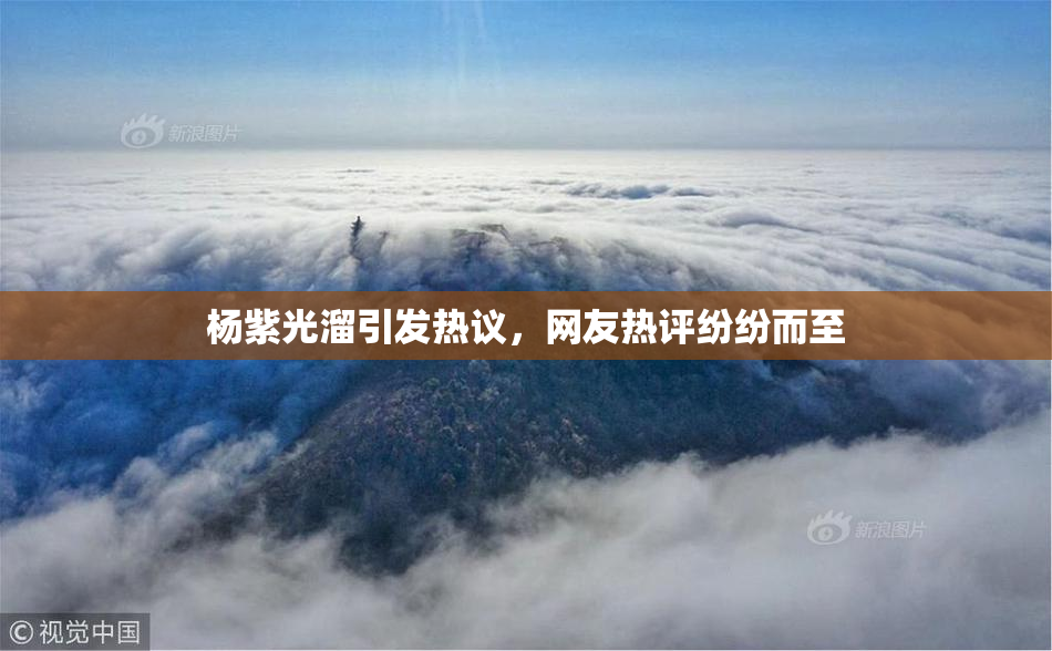 杨紫光溜引发热议，网友热评纷纷而至