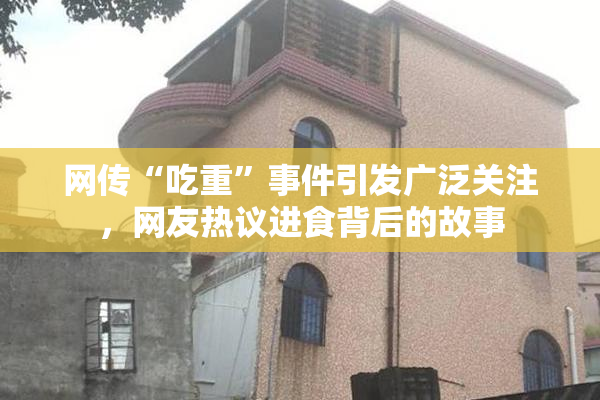 网传“吃重”事件引发广泛关注，网友热议进食背后的故事