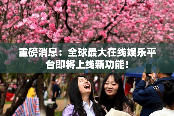 重磅消息：全球最大在线娱乐平台即将上线新功能！