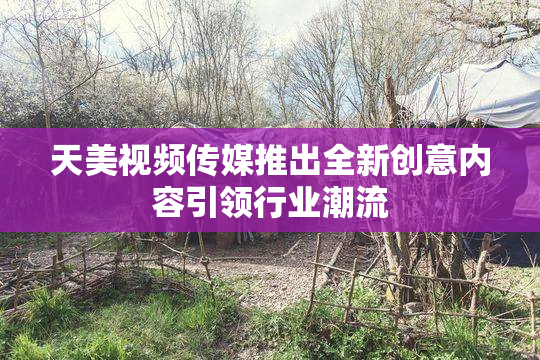 天美视频传媒推出全新创意内容引领行业潮流