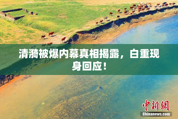 清漪被爆内幕真相揭露，白重现身回应！