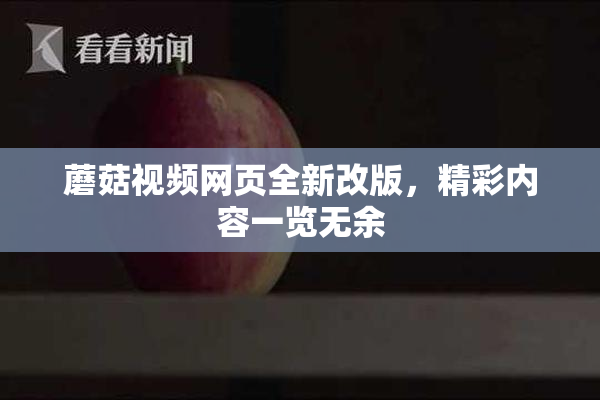 蘑菇视频网页全新改版，精彩内容一览无余