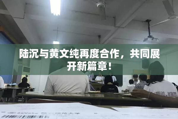 陆沉与黄文纯再度合作，共同展开新篇章！
