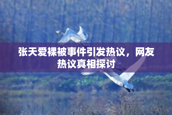 张天爱裸被事件引发热议，网友热议真相探讨