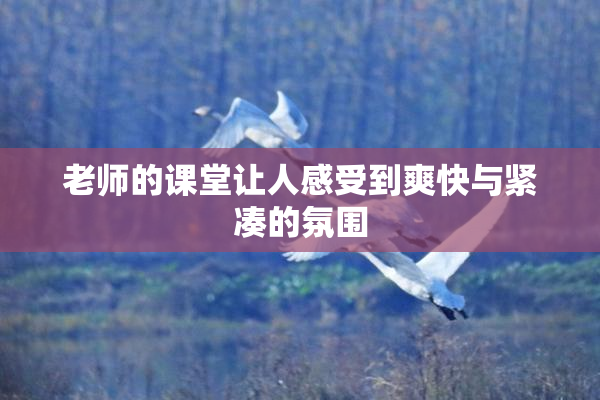 老师的课堂让人感受到爽快与紧凑的氛围