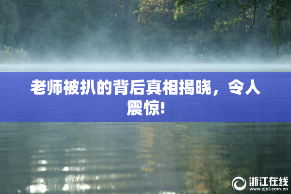 老师被扒的背后真相揭晓，令人震惊!
