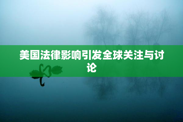 美国法律影响引发全球关注与讨论