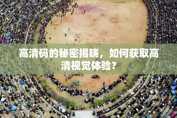 高清码的秘密揭晓，如何获取高清视觉体验？