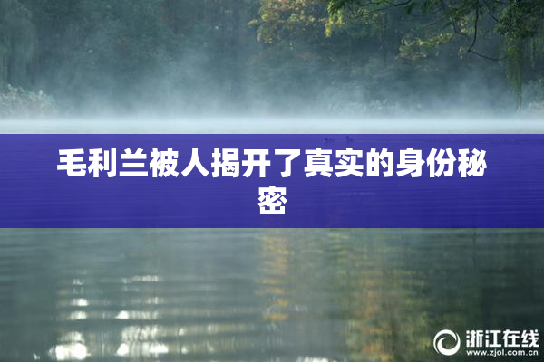 毛利兰被人揭开了真实的身份秘密