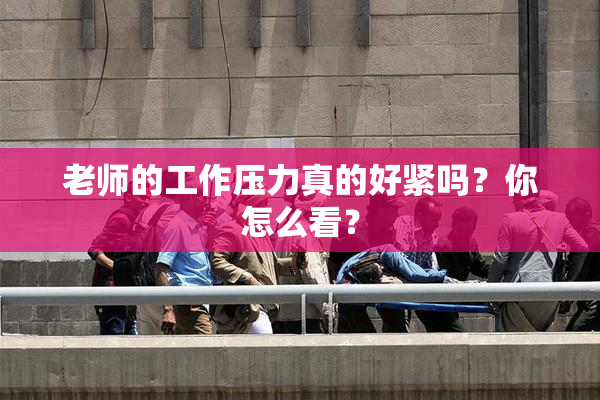 老师的工作压力真的好紧吗？你怎么看？